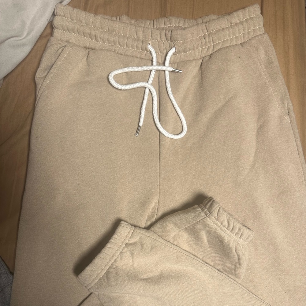 tan sweatpants